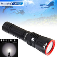 SecurityIng Diving Flashlight DA11 SST40 LED Professional Waterproof IPX8 Underwater 50M Torch Scuba Lamp with 5 Modes Light