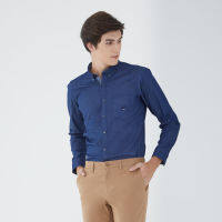 ARROW SOFT JEAN SHIRT - เนื้อยีนส์บาง สวมใส่สบาย- เสื้อเชิ้ตลำลองแขนยาวสีกรม ทรง SLIM FIT รหัส MACS774W2CRNV