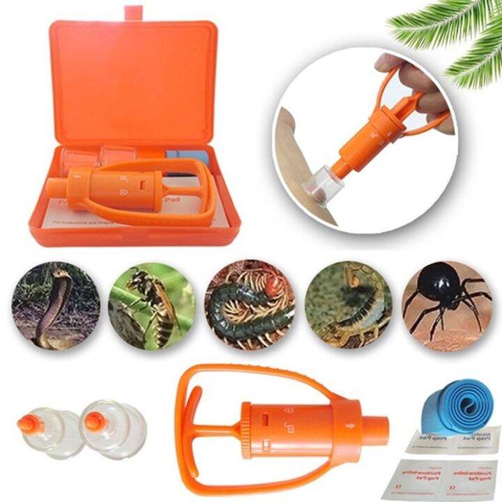 Venom Extractor Pump First Aid Safety Tool Kit Emergency Snake Bite ...