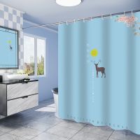 Alldram Thick Shower Curtain Modern Water Resistant Polyester Shower Curtain Geometric Fabric Shower Curtain Machine Washable with Hooks for Bathroom Cheap Shower Curtain