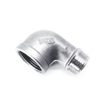 3/8 1/2 3/4 1 BSP Female To Male Thread 304 Stainless Steel 90 Degree Elbow Pipe Fitting Reducer Connector Coupler Adapter