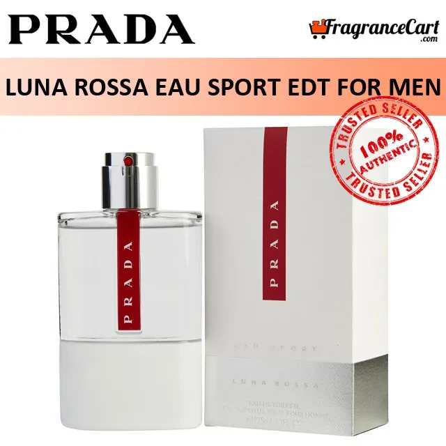 Downtown Lada African Prada Luna Rossa Eau Sport EDT for Men (125ml) Eau de Toilette Sports White  [Brand New 100% Authentic Perfume/Fragrance] | Lazada Singapore