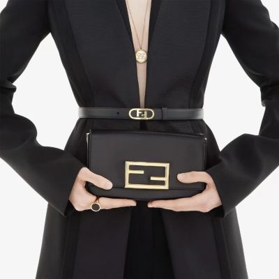 High end luxury brand FD1:1 fashionable womens 2.0cm calf leather belt { original box}