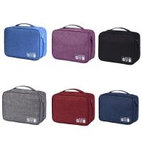 QianXing Shop Travel Digital Accessories Storage Bag Cable Data Line Earphone Organizer Mobile Hard Disk Handle Bag