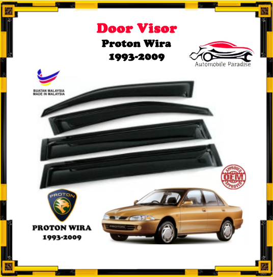 Proton Wira 】Door Visors Window Visor Injection Air Press ( 1993