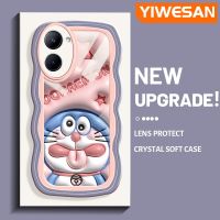 "YIWESAN เคสสำหรับ Realme C33 C31 C33 C55 2023 V30 5G Narzo เคส N55การ์ตูนดาวสีชมพูลายโดราเอมอนขอบคลื่นกันกระแทกแบบใสนิ่มเคสมือถือเคสโปร่งใสลายกล้องถ่ายรูปฝาครอบป้องกันซิลิกาเจลที่สร้างสรรค์"