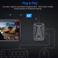 สำหรับ PUBG Gaming Keyboard Mouse Combo Bluetooth Converter ตัวควบคุมเกมมือถือที่วางศัพท์สำหรับ Android IOS