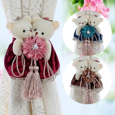 Carnation Bear Curtain Tieback Lovely Creative Home Decor Bedroom Curtain Decorative Curtain Holdback Curtain Clip Buckle Tapestries Hangings