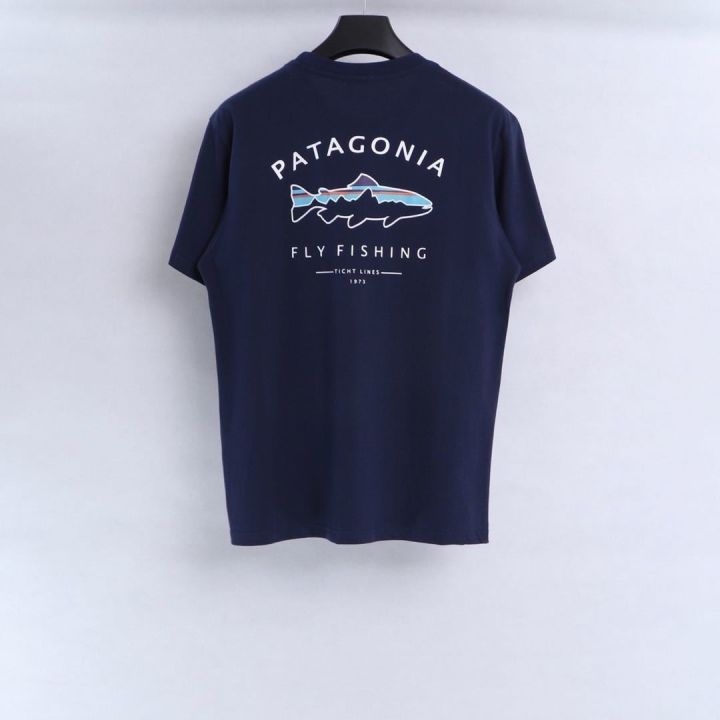 ไหน-patagonia-ผู้ชายฤดูร้อนใหม่รอบคอผ้าฝ้ายแขนสั้นเสื้อยืด