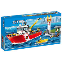 Lego Urban Fire Series 60109 Fire Boat Boy Assembled Chinese Building Block Childrens Toy 02057