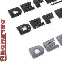 3D สีดำสีเทา ABS ตัวอักษรตราสัญลักษณ์90 110รถกระบะสติ๊กเกอร์ Defender ลำต้นรูปลอกโลโก้รถ