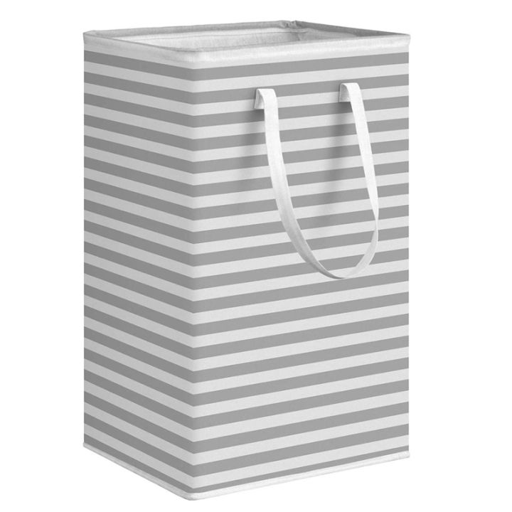 75l-large-laundry-basket-foldable-clothes-storage-basket-stripe-toys-storage-bag-with-extended-handle