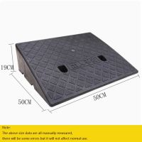 High 19cm Car Access Ramp Triangle Pad Speed Reducer Durable Threshold For Automobile Motorcycle Heavy Wheelchair Rubber Wheel