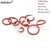 10Pcs VMQ Silicone Ring Gasket CS  CS 2mm OD 5 ~ 90mm O Ring Rubber Seal Pressure Cooker O-ring Food High Temperature Gasket Gas Stove Parts Accessori