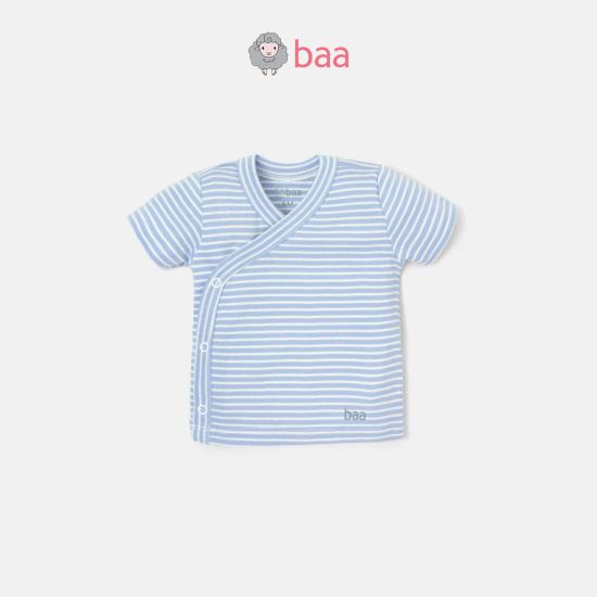 Áo sơ sinh unisex baa baby đắp chéo ngắn tay cho bé trai và bé gái từ 0 - ảnh sản phẩm 5