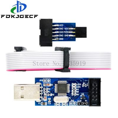 10Pin เป็น6ขาบอร์ดอะแดปเตอร์ + USBASP USBISP AVR โปรแกรมเมอร์ USB ISP USB ASP ATMEGA8รองรับ ATMEGA128 Win7 64วงจรรวม