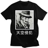 Japanese Cartoon Highrise Invasion Pattern Tshirt Male Hip Hop Punk T Men Loose Tshirt