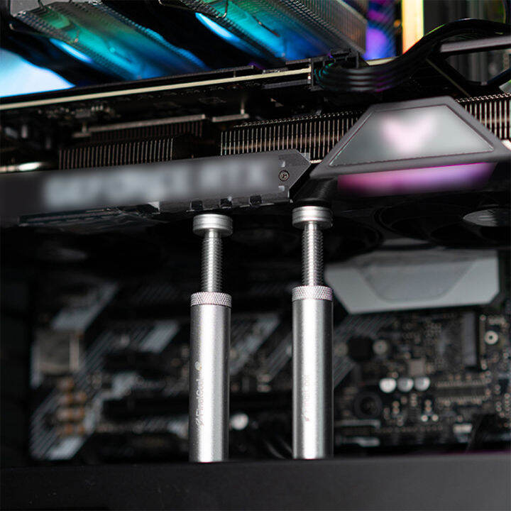 SME GPU Holder Support Adjustable Telescopic Rotary Screw Sag Bracket
