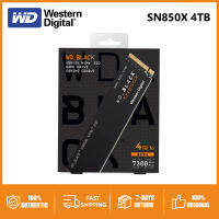 SSD เล่นเกมภายใน WD BLACK SN850X 4TB NVMe ของแท้ Gen4โซลิดสเตทไดรฟ์ PCIe 2280 M.2มากถึง7300เมกะไบต์/วินาที