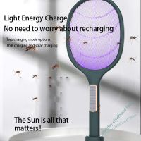 Mata Mosquito Electrico 2022 Summer USB Solar Panel Recargable Bug Zapper Raqueta Led Ultravioleta 5000V Electric Fly Killers