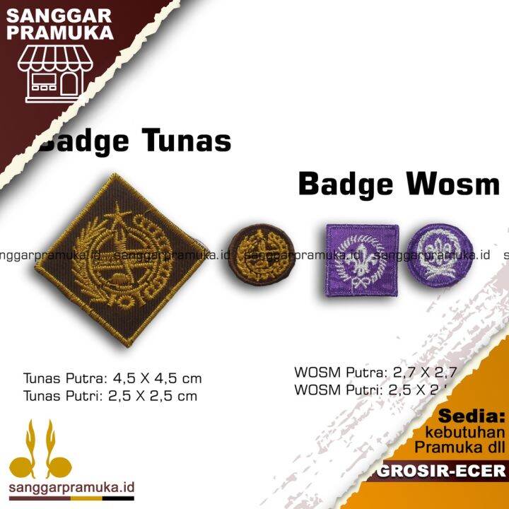 Tanda Tunas Pramuka Tanda Wosm Tanda Pandu Dunia Bordir Lazada