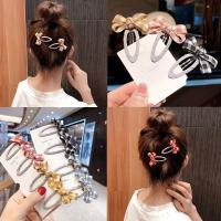 Childrens Hairpin Korean Version of the Little Girl Color Matching Lattice Bb Clip Small Fresh Headdress