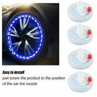 4Pcs Solar Energy Car Moto LED Lights Wheel Hub Tire Air Valve Cap 15 Mode Flash Car Decoration Accessories