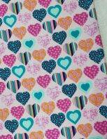 Love Heart Cotton Fabric Polychrome Multicolored Polka Dot Flora Checker Strip DIY sewing Clothing Tissue Telas Patchwork