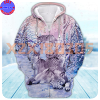 【xzx180305】Personalized Name Bright Wolf Moon 3D Hoodie All Over Print Mother Gift Best Price 13