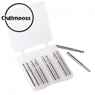 ChgImposs 10ชิ้นเครื่องมือสำหรับงานไม้ใบเลื่อยสองด้านเครื่องมือบดคาร์ไบด์ปลายแบน