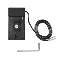 FOTGA Battery Power Supply Plate Mount System Straight Cord for BMPCC 4K 6K Camera for Sony NP-F970 F770 F750 F570 F550 Battery