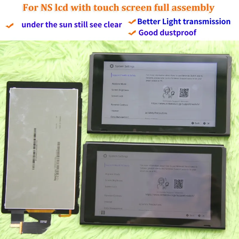 New Original For Nintendo Switch NS V1 V2 LCD Display Screen With Touch  Full Screen Assembly Digitizer Good Light Transmission