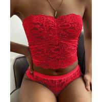 【cw】 Women  39;s Set Size Seamless Crop Ladies Panties Sleepwear Xxl