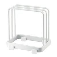 Metal Pot Lid Holder Cutting Board Rack Chopping Board Organizer Stand Holder Kitchen Countertop Drain Storage Shelf