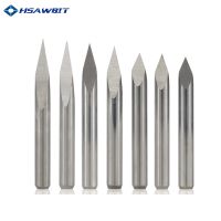 10pcs 3.175mm Shank 3 Edge PCB Engraving Bit Set 20/30/40/45/60/90 Degrees Tip 0.1 0.2 0.3mm Pyramid CNC Router Bit 3D Milling