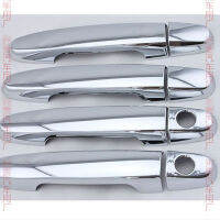 ใหม่ Chrome Car Door Handle Cover Trim สติกเกอร์2รูกุญแจสำหรับ Toyota Yaris 2006-2010