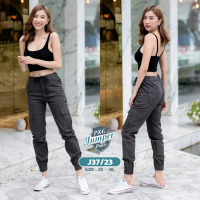 [Jogger pants] กางเกง Jogger ขาจั้มผ้ายืดผู้หญิง (เป้าซิป) รุ่น J37/23ใส่ได้ทั้งชายหญิงเนื้อผ้า cotton ยืดหยุ่นน้ำหนักเบา สวมใส่สบายคล่องตัว