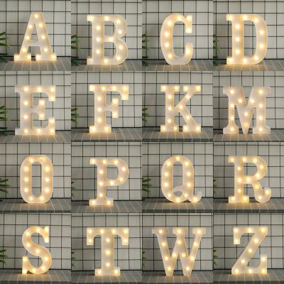 ✴۞﹍ Alphabet Letter LED Lights Decorative Luminous Number Lamp Battery Power Night Light Party Baby Bedroom Festival Home Decoration