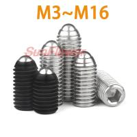 [2023สุดฮอต] M8 M6 M4 M3 1/10X M10 M5เกรดสีดำ M12 12.9 304สแตนเลสซ็อกเก็ตหกเหลี่ยมลูกบอลสปริงลูกสูบที่เป็นหัวสลักเกลียว