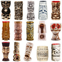 ฮาวายเกาะอีสเตอร์ Tiki แก้วสร้างสรรค์พอร์ซเลนเบียร์แก้วไวน์เบียร์ไวน์งานเลี้ยงค็อกเทลถ้วยบาร์เครื่องมือเซรามิก ti. แก้วมัค300-700มล.