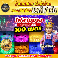 Light Farm ไฟสายยาง ท่อกลม 10 เมตร 100 เมตร ชิปLED ไฟประดับตกแต่ง ไฟตกแต่งสวยงาม สีสันสดใส ตกแต่งบ้าน ตกแต่งต้นไม้ ตกแต่งเทศกาล