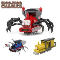 Choo-Choo Charles MOC ชุดบล็อกตัวต่อแมงมุมรถไฟของเล่นของเล่นตัวต่อแบบอาคารเกมน่ากลัว