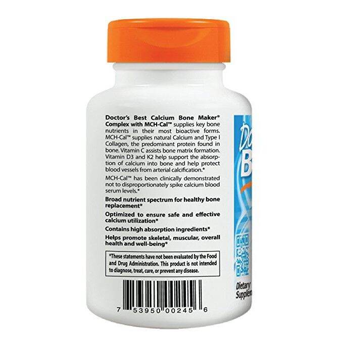 Bone Calcium Supplements for Scoliosis with Vitamin D3, K2, MK7