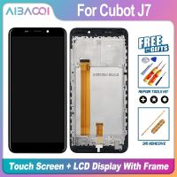 Aibaoqi หน้าจอสัมผัสใหม่เอี่ยม5.7นิ้ว + จอแสดงผล LCD + เปลี่ยนชิ้นส่วนกรอบสำหรับ Cubot J7โทรศัพท์