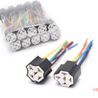 LQ ตัวยึดรีเลย์รถยนต์เซรามิก, 5 pins Auto RELAY SOCKET 5 PIN RELAY CONNECTOR ปลั๊กเซรามิครีเลย์ยึดที่นั่งรีเลย์สูงพร้อมหมุด