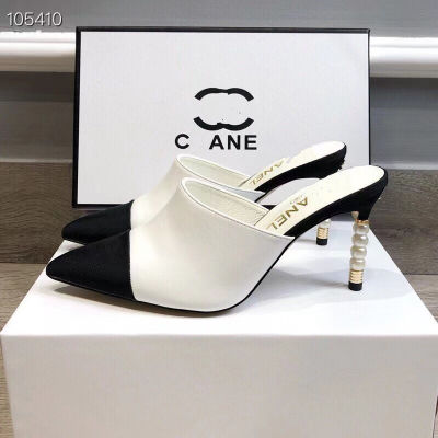 【Original Label】2023 New Fashionable French High Heels Pearl Color Matching Versatile Womens Shoe