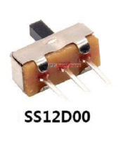 สวิทช์ เลื่อน Slide switch Toggle switch 3 ขา ขนาด 3.5x8.5mm #สวิทช์เลื่อน 3 ขา SS12D00 (1 ตัว)