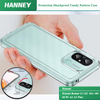 HANNEY สําหรับ Xiaomi Redmi 12 12C 10A 10C 10 9C A1 A1 Plus ปลอกปอนเซอร์เบนิน transparan กับ ปลอก ปลอก เปลี่ยนฮันกอนกาน ปลอก เบลลาคัมพูลลี่ เพอร์เมน คริสตัล Akrik XSC-01