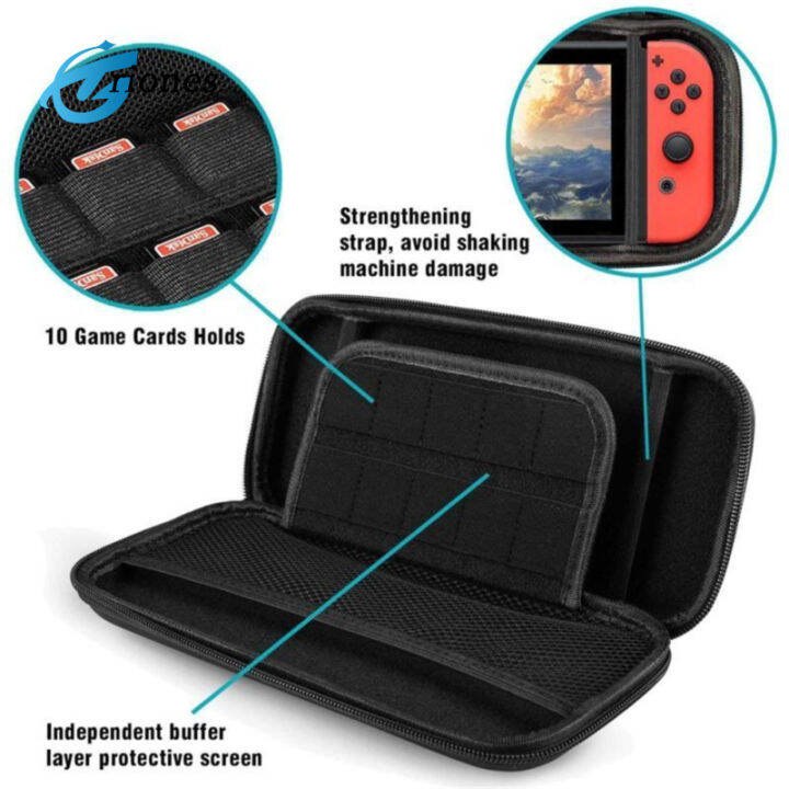 เคสแข็งพกพาสำหรับเดินทางกระเป๋าตาข่ายกระเป๋าถือใช้ได้กับ-nintendo-switch-เกมอุปกรณ์เสริม-ไม่มีโลโก้