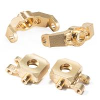 4Pcs Brass Steering Blocks Caster Blocks 9733 9737 for Traxxas TRX4M 1/18 RC Crawler Car Upgrade Parts